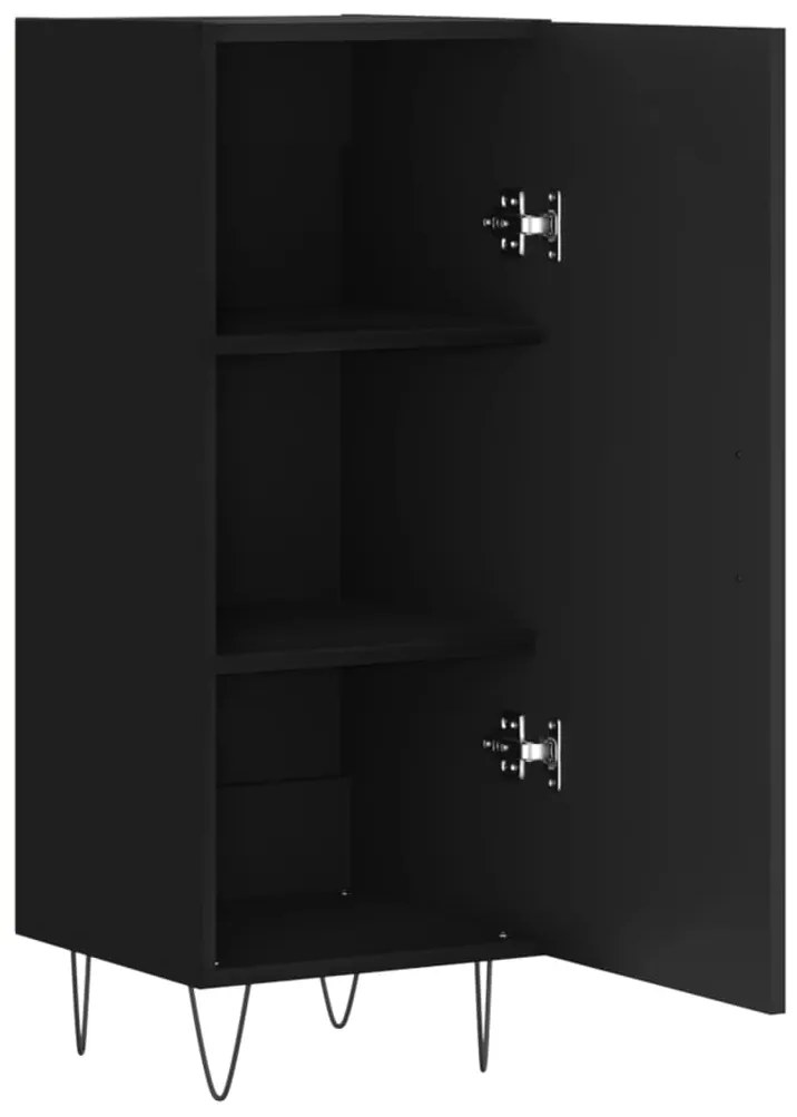 vidaXL Ντουλάπι Μαύρο 34,5 x 34 x 90 εκ. από Επεξεργασμένο Ξύλο