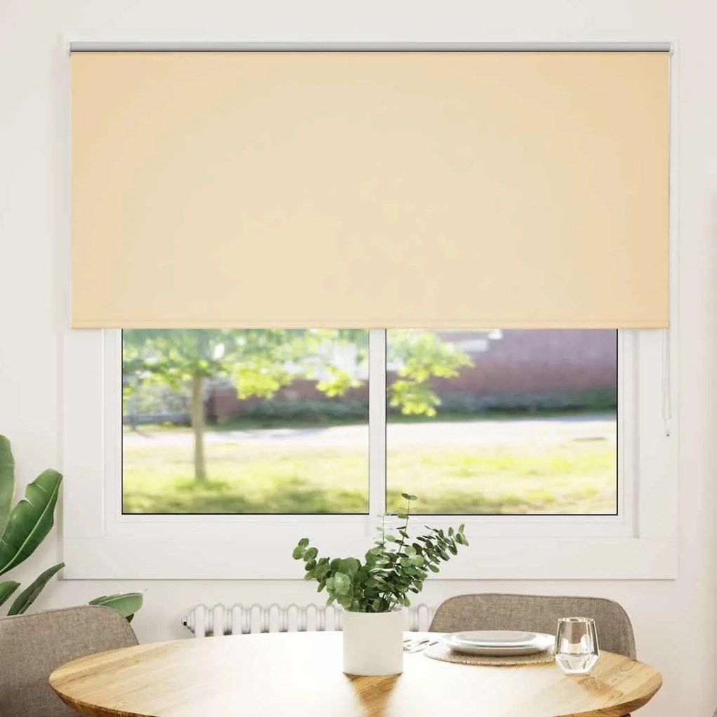 vidaXL Roller Blind Blackout Μπεζ 165x130 cm Πλάτος υφάσματος 161,6cm