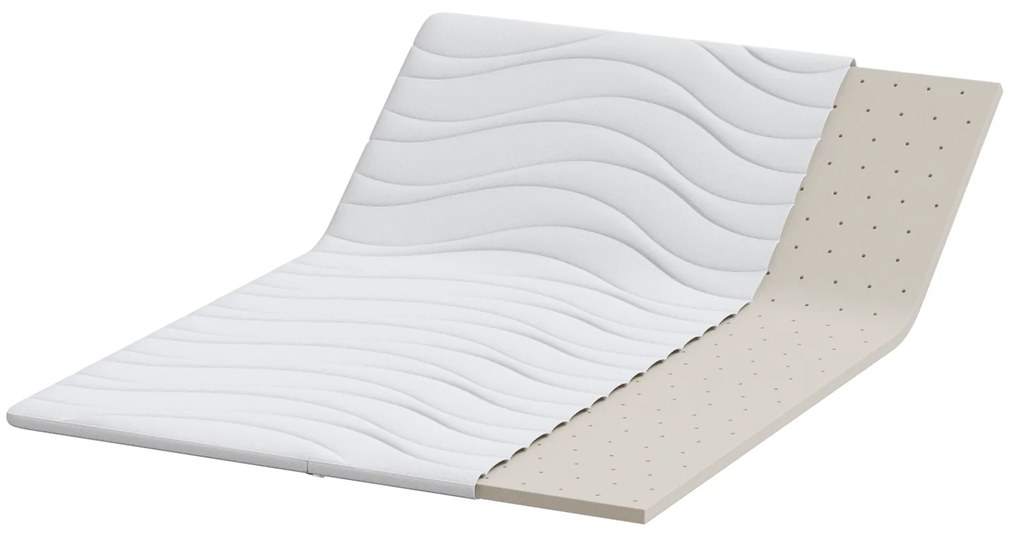 vidaXL Στρώματα Λευκό 140 x 190 cm Πολυεστέρας χωρίς κόλλα