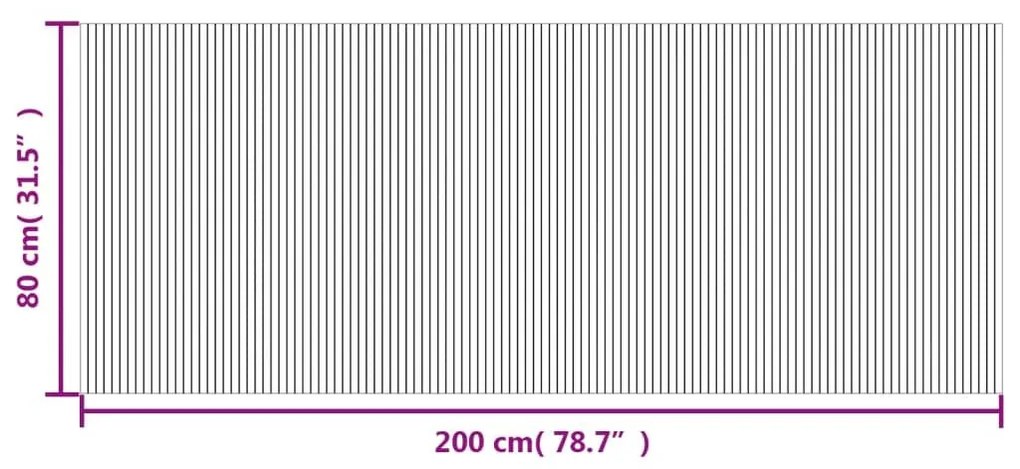 Χαλί Ορθογώνιο Καφέ 80 x 200 εκ. Μπαμπού - Καφέ