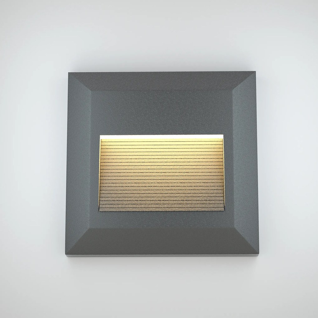 Φωτιστικό τοίχου Salmon LED 2W 3CCT Outdoor Wall Lamp Anthracite CCT D:12.4cmx12.4cm (80201840) - 1.5W - 20W - 80201840