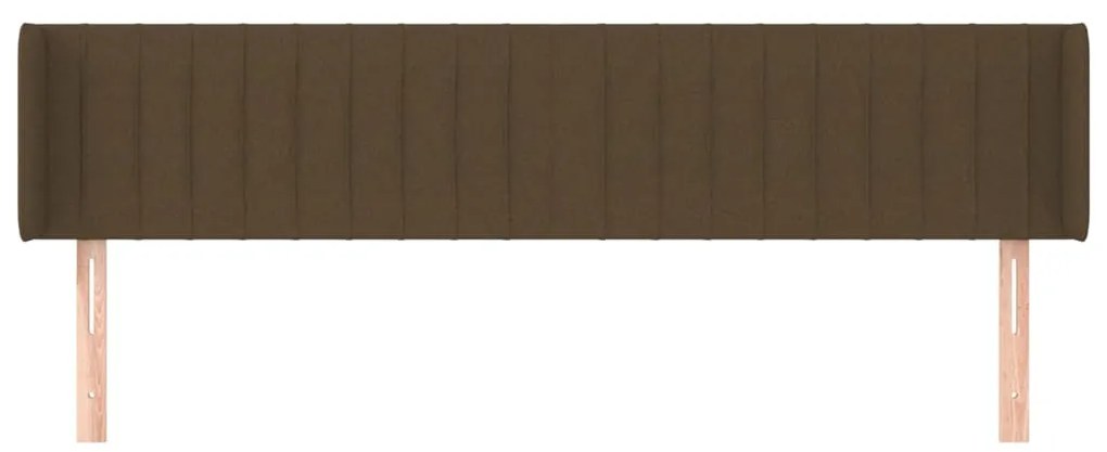 vidaXL Κεφαλάρι με Πτερύγια Σκούρο Καφέ 183x16x78/88 εκ. Υφασμάτινο