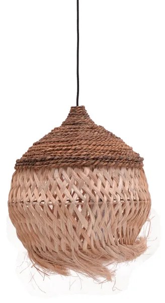 Φωτιστικό οροφής Fiorine Inart abaca σε φυσικό χρώμα Φ35x45εκ (1 τεμάχια)