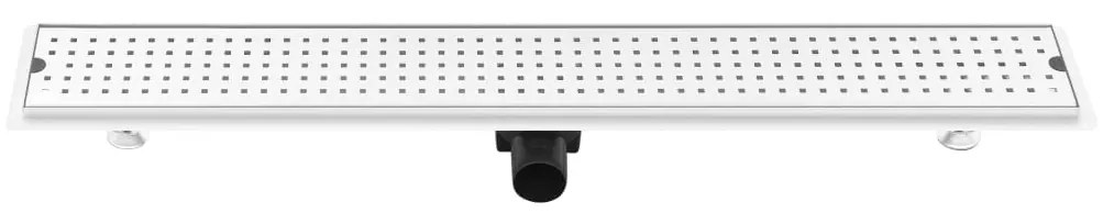 vidaXL Σιφόνι Ντουζιέρας με Τρύπες 93 x 14 εκ. από Ανοξείδωτο Ατσάλι