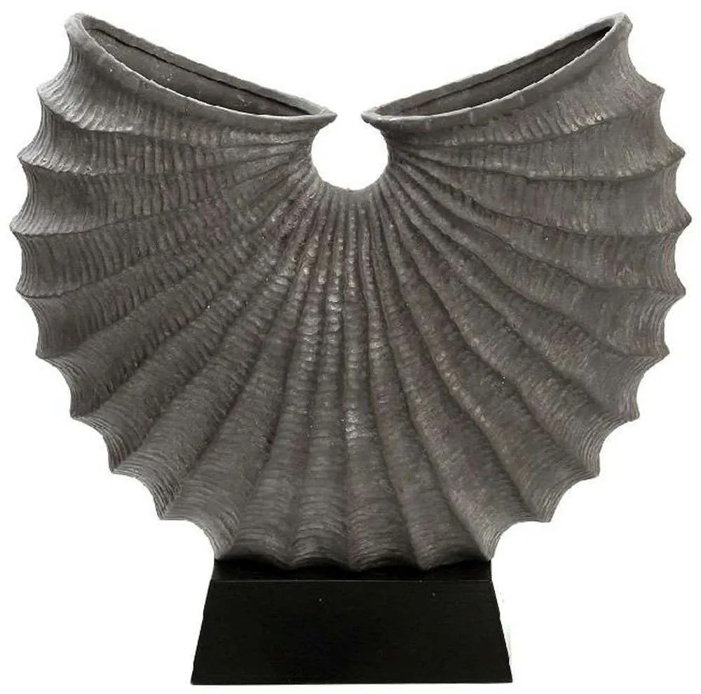 Διακοσμητικό Επιτραπέζιο Lucky Horn TAS104 31x12x30,5cm Grey-Black Espiel Ceramic,Wood
