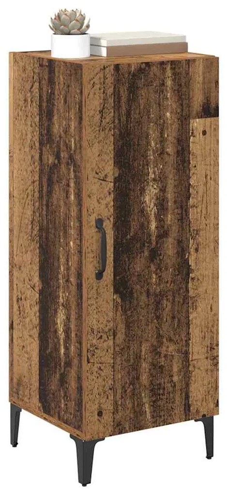 vidaXL Πλαϊνό γραφείο Παλιό ξύλο 34,5 x 34 x 90 εκ. Επεξεργασμένο ξύλο