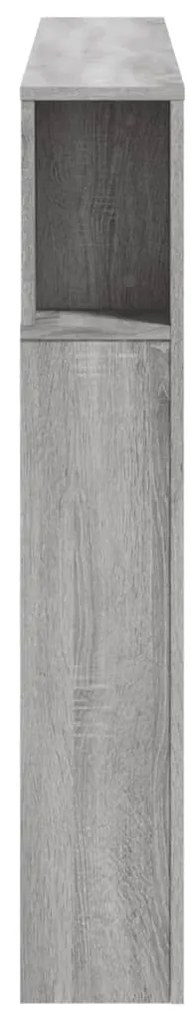 vidaXL Κεφαλάρι Κρεβατιού με LED Γκρι Sonoma 140x18,5x103,5 εκ