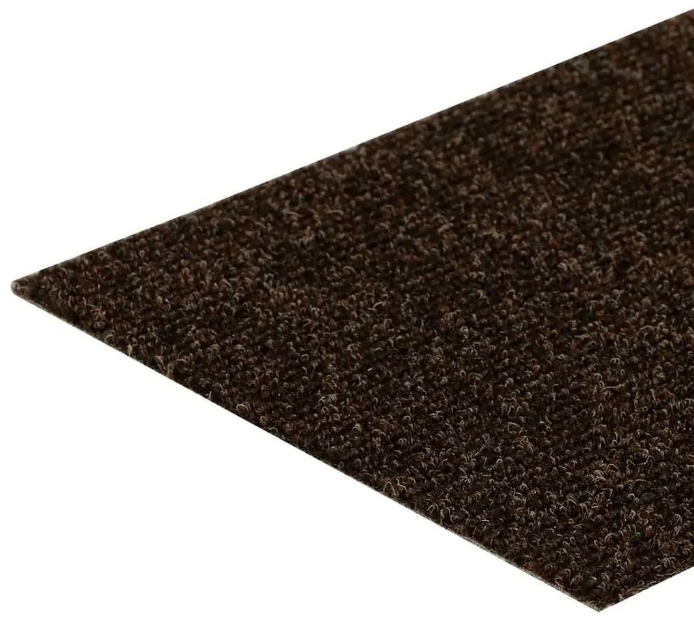 vidaXL Πατάκια Σκαλιών Αυτοκόλλητα 15 τεμ. Καφέ Ορθογώνια 76x20 εκ.