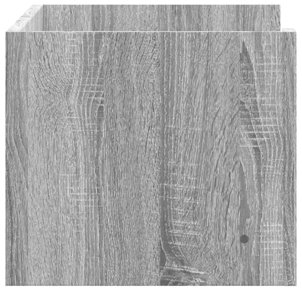 Ραφιέρα Τοίχου Γκρι Sonoma 70,5x35x30,5 εκ. Επεξεργασμένο Ξύλο - Γκρι