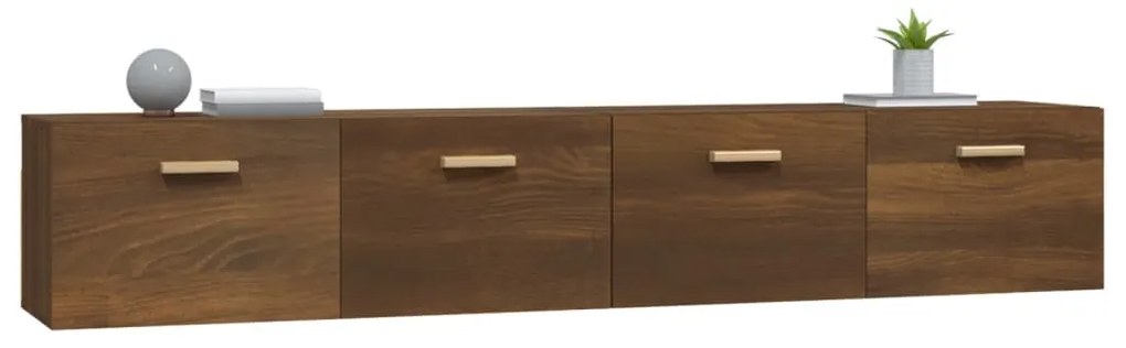 vidaXL Ντουλάπια Τοίχου 2 τεμ. Καφέ δρυς 100x36,5x35 εκ. Επεξ. Ξύλο