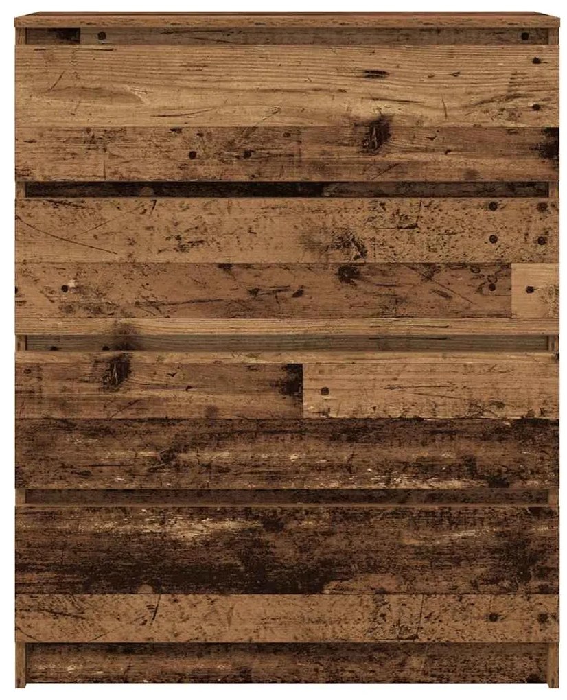 Sideboard Παλιό ξύλο 80x35x99 cm Ξύλο μηχανής - Καφέ