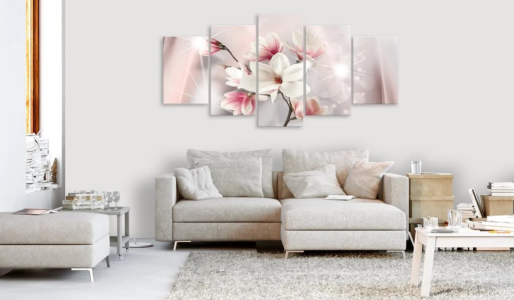 Πίνακας - Dazzling Magnolias (5 Parts) Wide 100x50