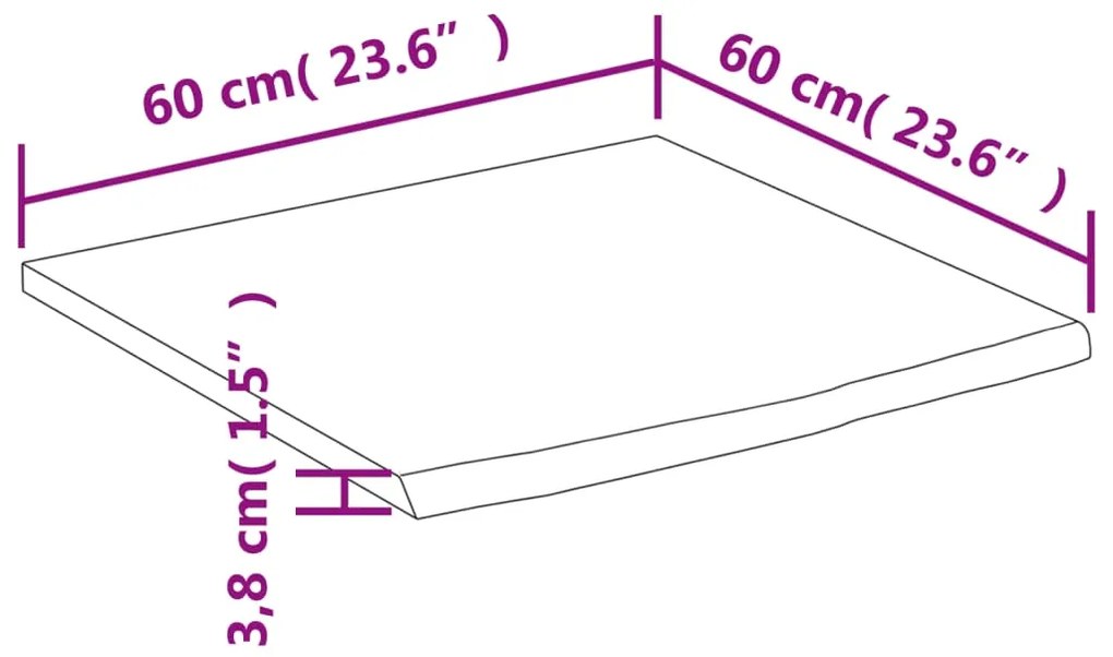 ΠΑΓΚΟΣ ΜΠΑΝΙΟΥ ΟΡΘΟΓΩΝΙΟΣ 60X60X3,8 ΕΚ. ΜΑΣΙΦ ΞΥΛΟ ΟΞΙΑΣ 370306