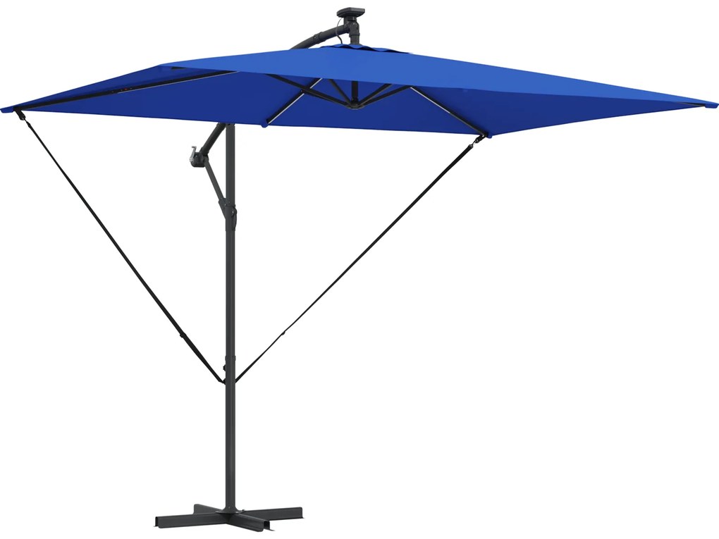 vidaXL Ομπρέλα Cantilever Banana Μπλε 294 x 200 x 254 εκ.