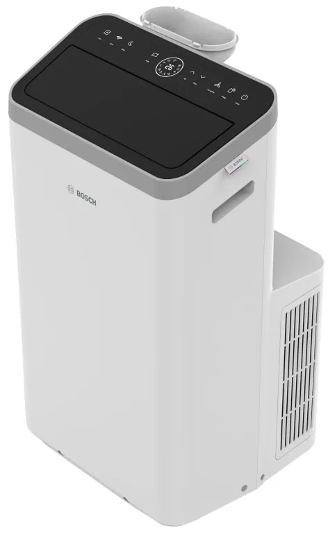 Κινητό κλιματιστικό Bosch Cool 4000, 9000 BTU, 35 m2, A, Αυτόματη εναλλαγή, Χρονοδιακόπτης, Οθόνη LCD, Φορητή λειτουργία, Bial/μαύρο