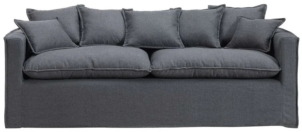 Τριθέσιος καναπές Riverton 676, Γκρι, 207x76x78cm, Ταπισερί, Πόδια: Πλαστική ύλη