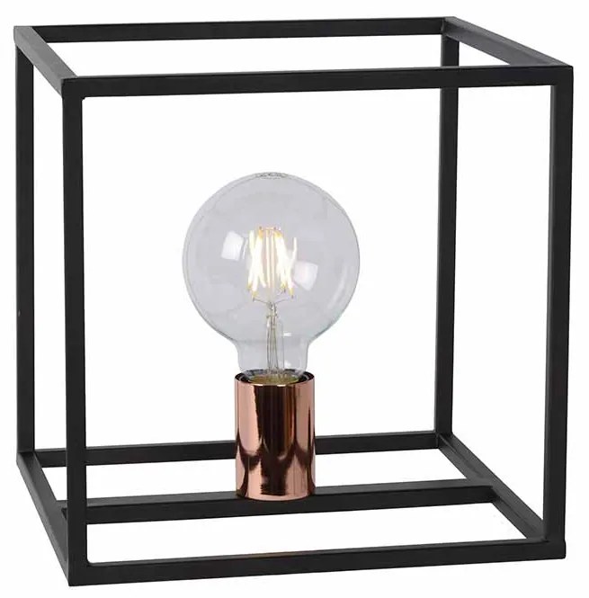 Φωτιστικό Επιτραπέζιο Lucide 08524-01-30 ARTHUR Μαύρο Ματ (Black Mat)|Χαλκός Ματ Χρώμα (Copper Coloured)
