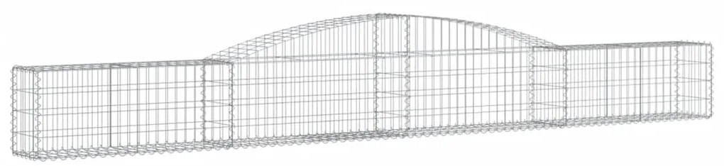 vidaXL Συρματοκιβώτια Τοξωτά 2 τεμ. 400x30x40/60 εκ. Γαλβαν. Ατσάλι
