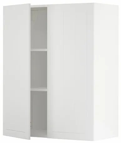 METOD ντουλάπι τοίχου με ράφια/2 πόρτες, 80x100 cm 494.626.88