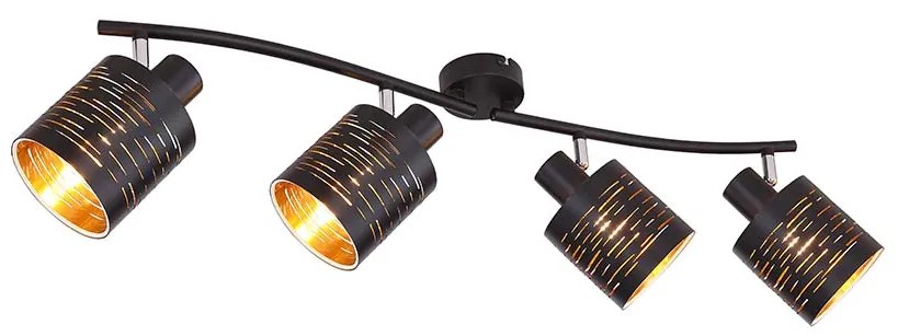 Φωτιστικό Οροφής Globo Lighting Tunno 15342-4 Μαύρο