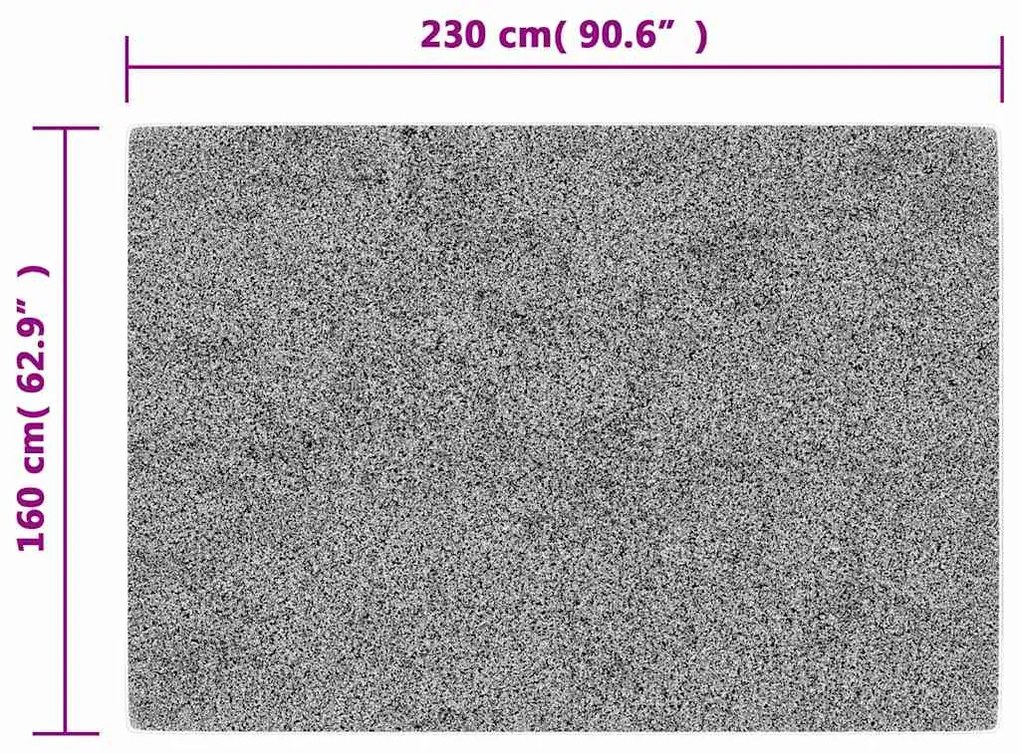 vidaXL Χαλί Πλενόμενο Αντιολισθητικό Γκρι 160 x 230 εκ.