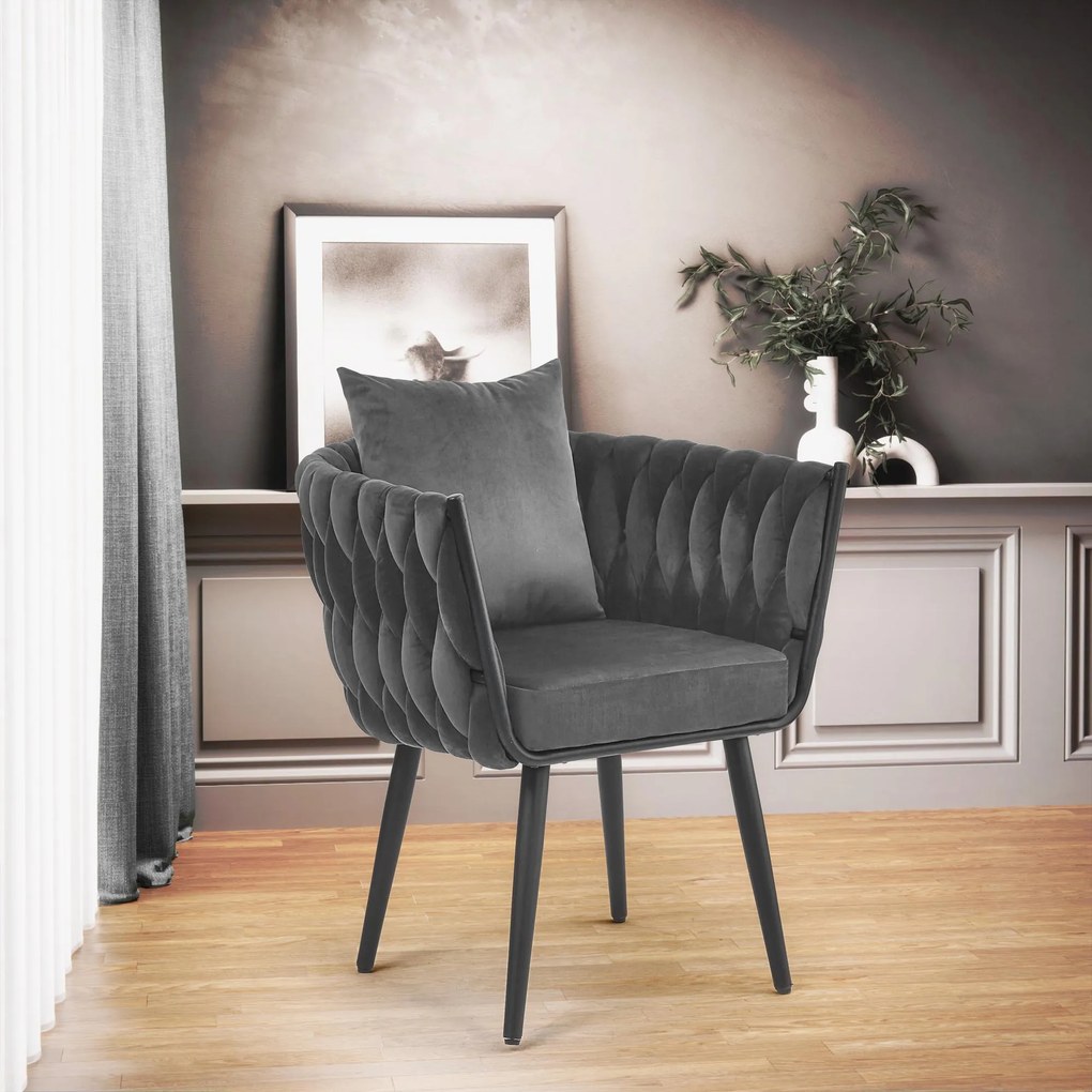 AVATAR 2 leisure armchair grey/ black DIOMMI V-CH-AVATAR_2-FOT-POPIELATY