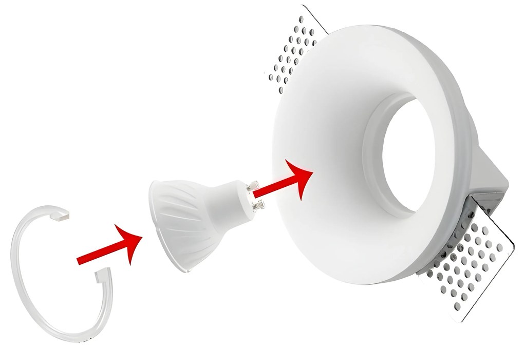 SE-SPG-DL-WH2 YESO SPOT GYPSUM DOWNLIGHT WHITE GU10 - 77-9265