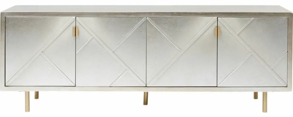 Μπουφές Venice Ξύλο  Χρυσό-Ασημί  180x45x64εκ - Χρυσό