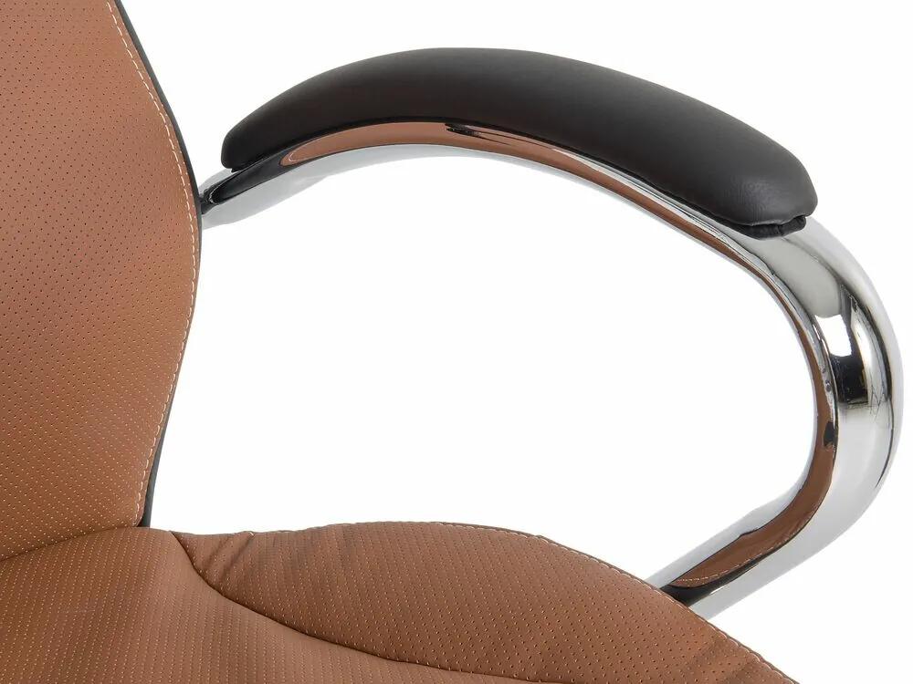 Καρέκλα γραφείου Berwyn 201, Καφέ, 115x63x72cm, 18 kg, Με μπράτσα, Με ρόδες, Μηχανισμός καρέκλας: Κλίση | Epipla1.gr