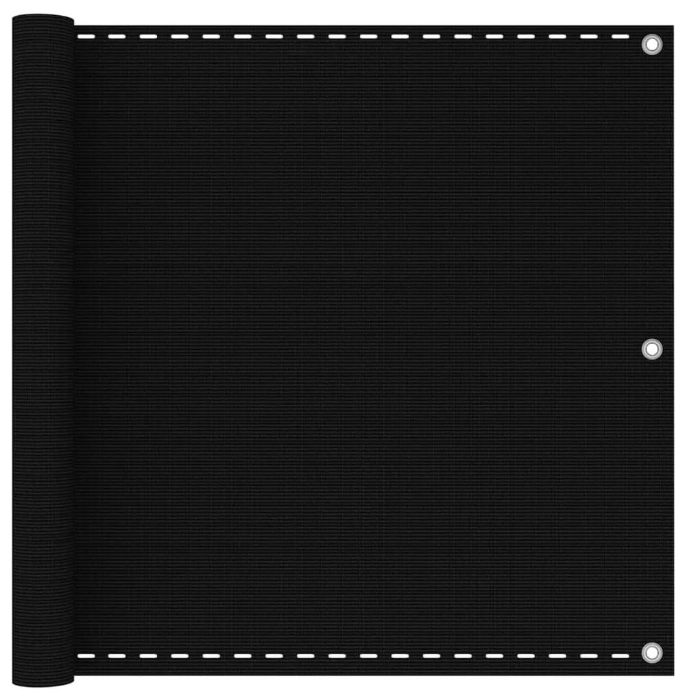 Διαχωριστικό Βεράντας Μαύρο 90 x 400 εκ. από HDPE