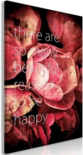 Πίνακας - There Are so Many Beautiful Reasons to Be Happy (1 Part) Vertical - 80x120