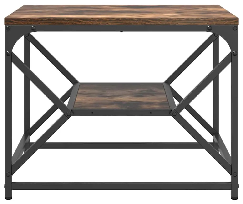 vidaXL Τραπεζάκι σαλονιού Καπνιστή δρυς 51 x 50 x 40 εκ.