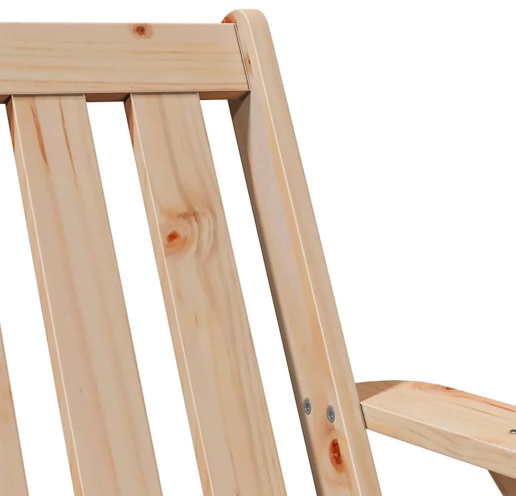 Καρέκλα κήπου Adirondack 75x77x77 cm Στερεό ξύλο πεύκο - Καφέ