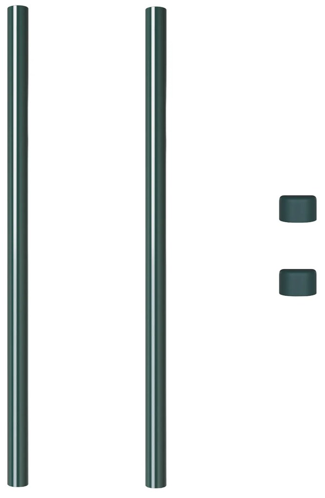 vidaXL Πό posts φράχτη 2 pcs Πράσινο 110 cm