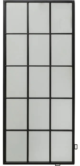 Καθρέφτης Τοίχου Finestra Μεταλλικός Μαύρος 60x2,5x140 εκ - Μαύρο