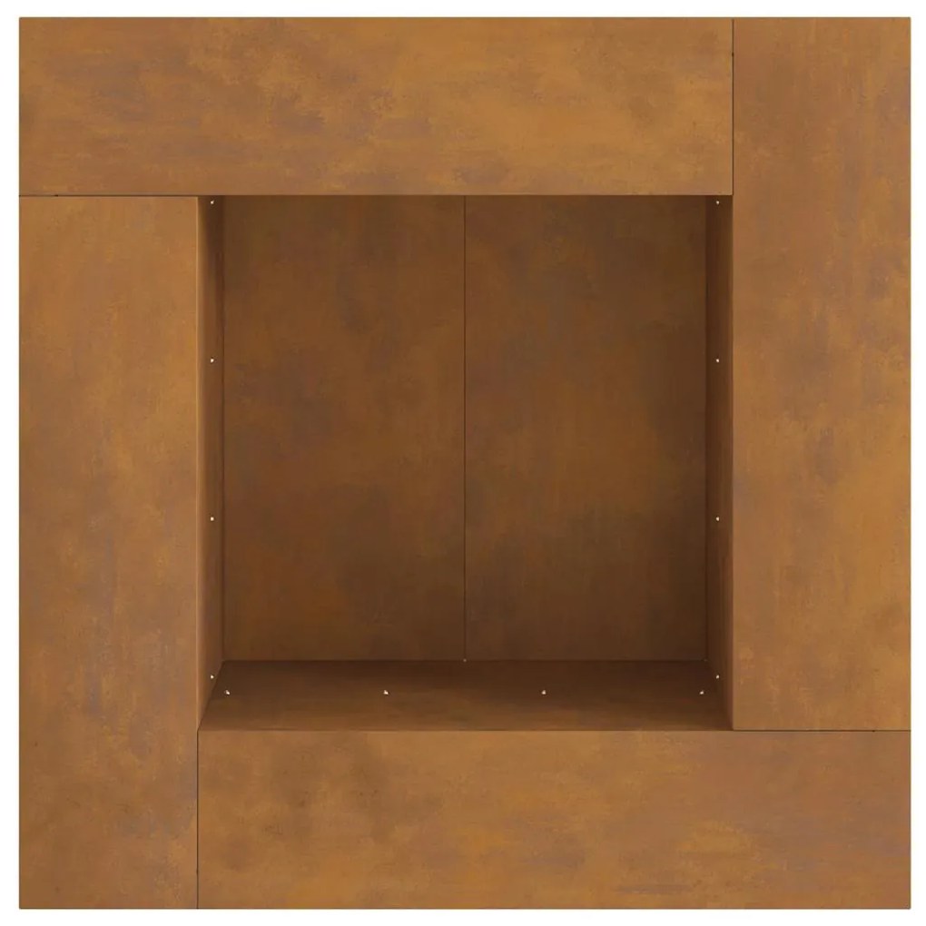 vidaXL Φωτιά Καφέ 80 x 80 x 40 cm Ατσάλι σκληρυθέν στον αέρα