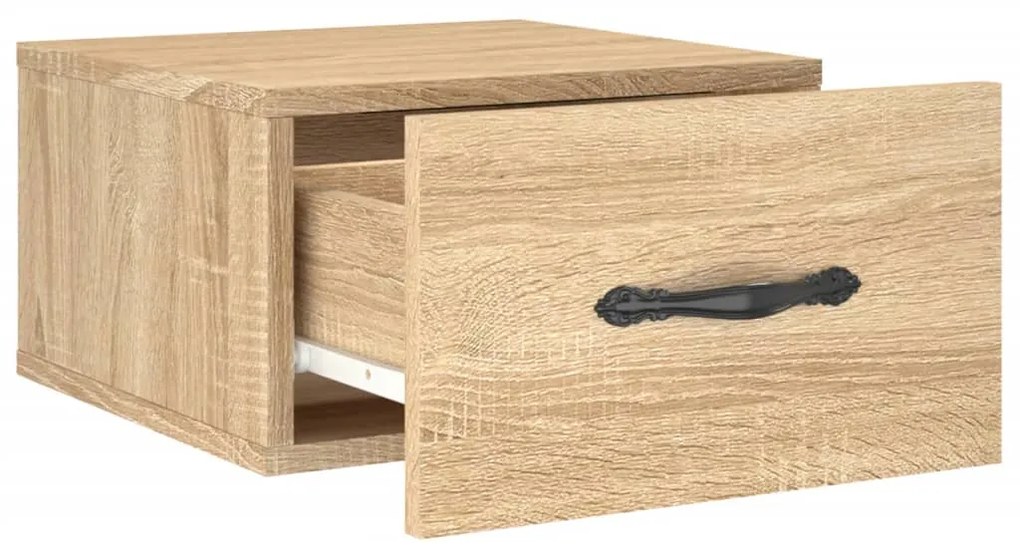 vidaXL Κομοδίνα Επιτοίχια Sonoma Δρυς 35 x 35 x 20 εκ.