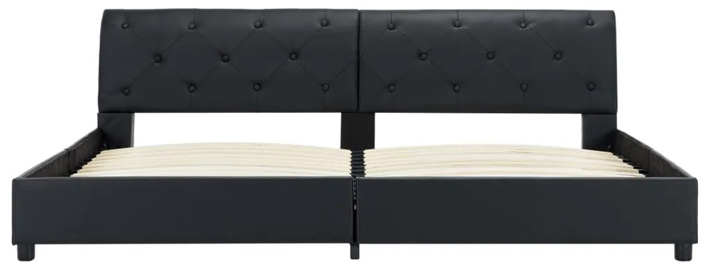 vidaXL Πλαίσιο Κρεβατιού Μαύρο 180 x 200 εκ. από Συνθετικό Δέρμα