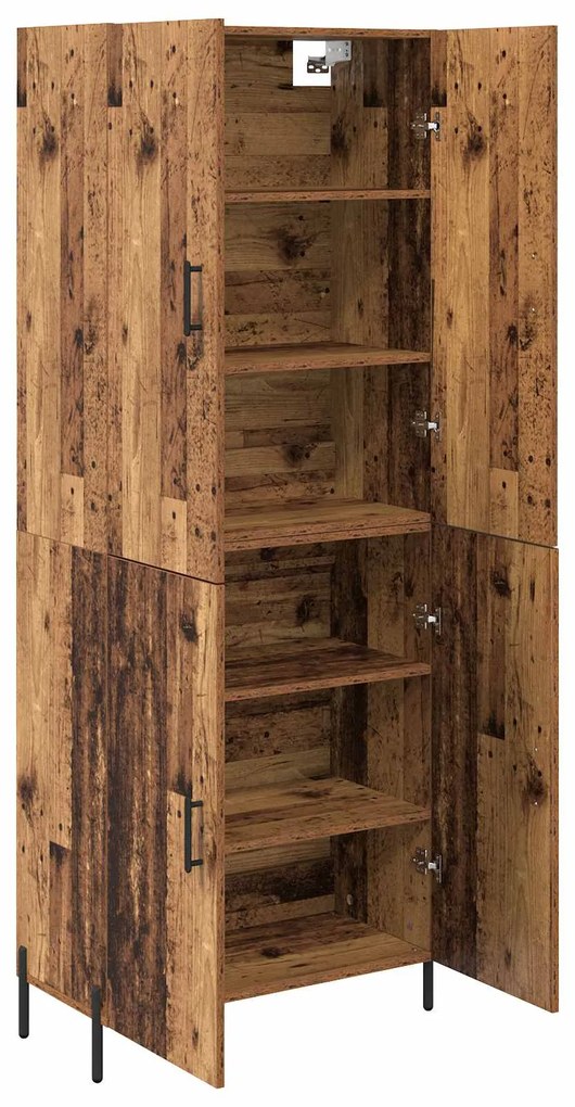 vidaXL Highboard Παλιό Ξύλο 69,5 x 34 x 180 εκ. Επεξεργασμένο ξύλο