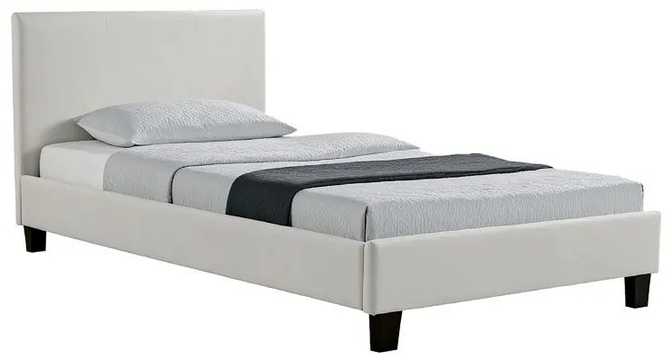 Κρεβάτι Nevil pakoworld 100x200 PU χρώμα λευκό ματ