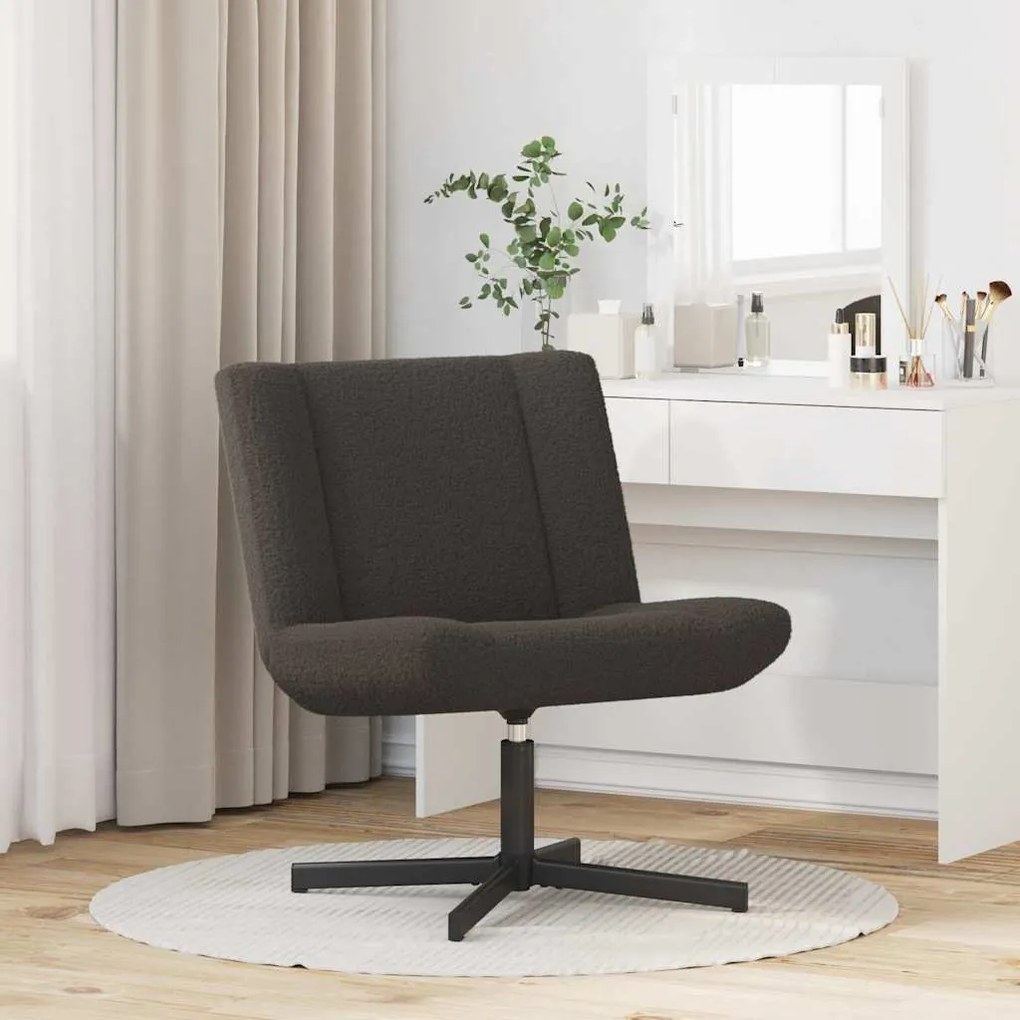 vidaXL Περιστρεφόμενη καρέκλα Σκούρο γκρι 63 x 75 x 76 εκ ύφασμα