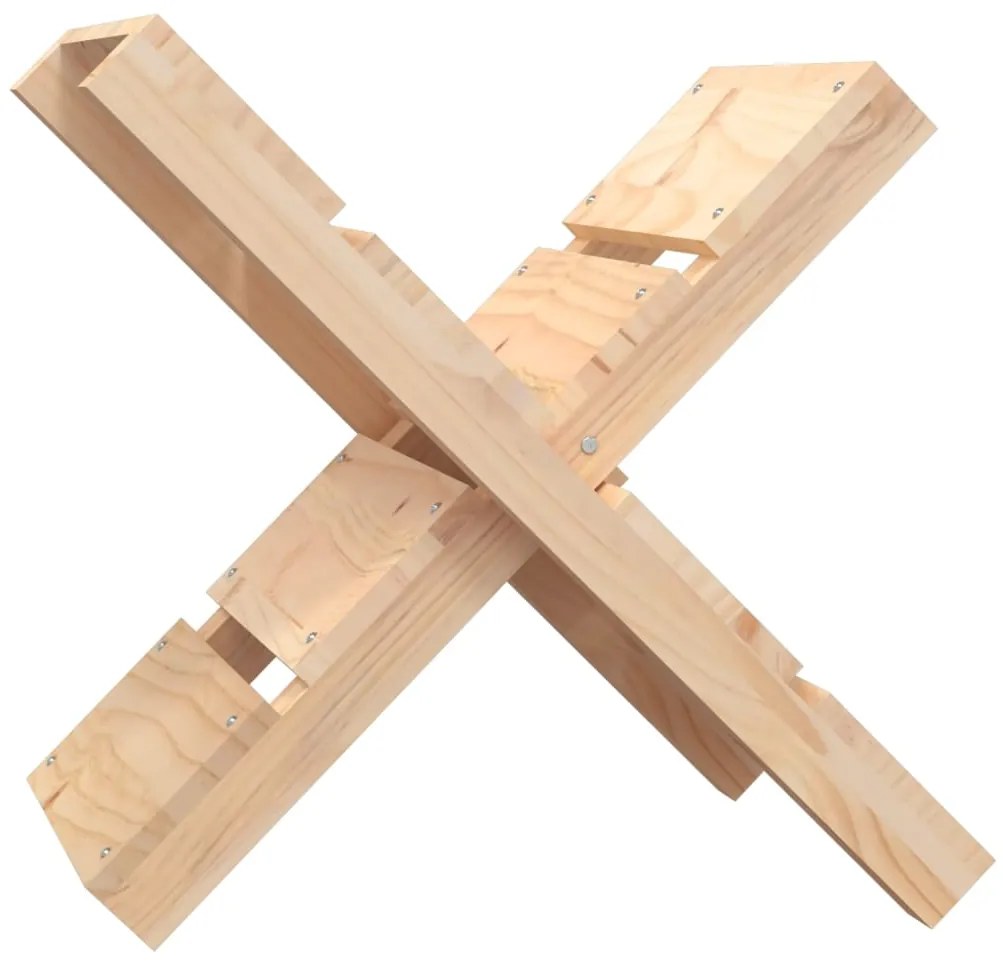 vidaXL Ξυλοθήκη 47 x 39,5 x 48 εκ. από Μασίφ Ξύλο Πεύκου