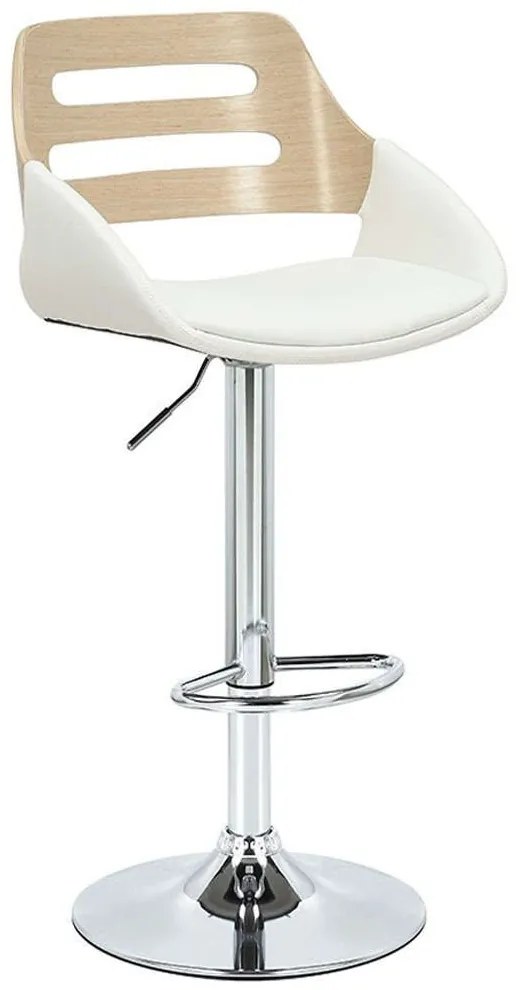 Σκαμπό Μπαρ Fern 106-000028 51x51x89/108cm Natural-White