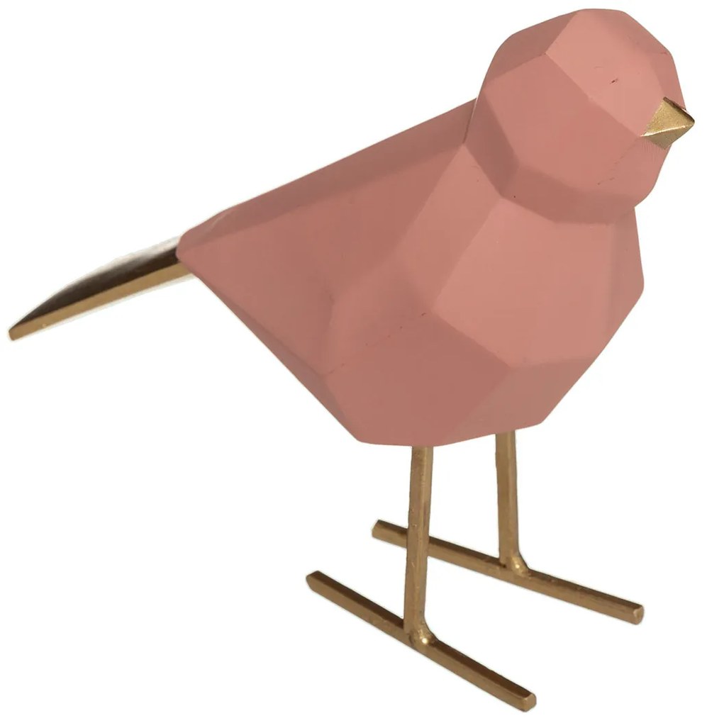 Διακοσμητική Φιγούρα Πουλί (16.5x7x16) A-S Origami 182281 Rose