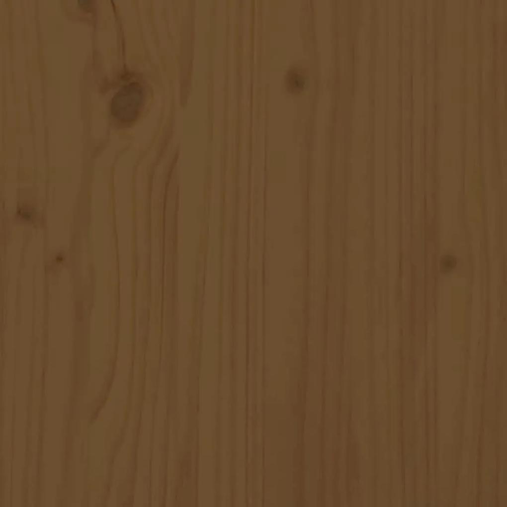 Ντουλάπι Ψηλό Μελί 110,5x35x117 εκ. από Μασίφ Ξύλο Πεύκου - Καφέ
