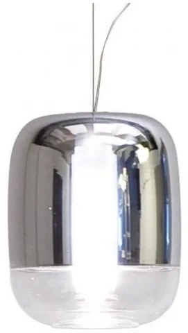 Κρεμαστό Φωτιστικό Οροφής LED 8,5W Dimmable Triac Φυσητό Γυαλί Φ30cm Gong S3 Prandina-1A63005113071-Ασημί 1A63005113071