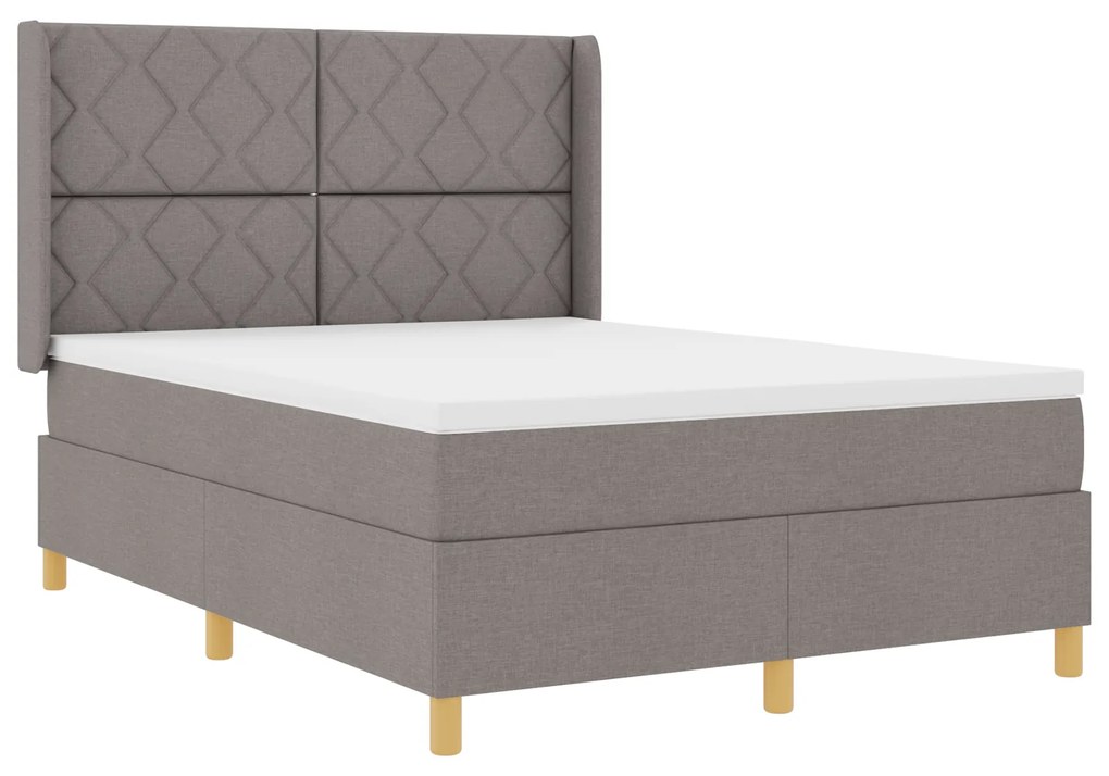 vidaXL Κρεβάτι με Στρώμα & LED Ταμπά 160x200 εκ Fabrics