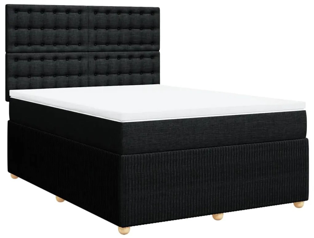 ΚΡΕΒΑΤΙ BOXSPRING ΜΕ ΣΤΡΩΜΑ ΜΑΥΡΟ 140X190 ΕΚ. ΥΦΑΣΜΑΤΙΝΟ 3292067