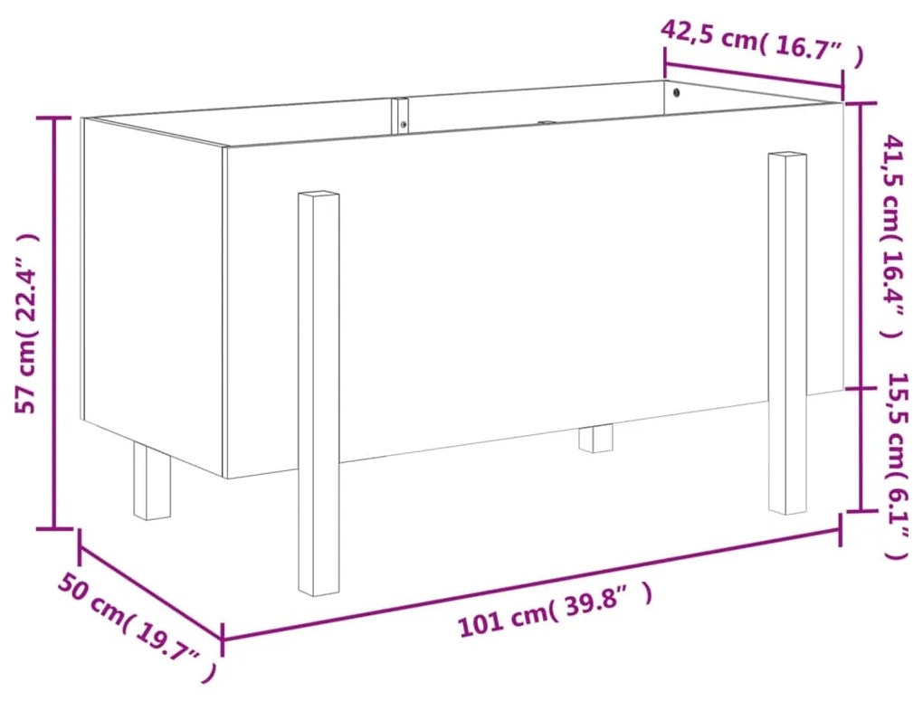 ΖΑΡΝΤΙΝΙΕΡΑ ΥΠΕΡΥΨΩΜΕΝΗ 101 X 50 X 57 ΕΚ. ΑΠΟ ΜΑΣΙΦ ΞΥΛΟ ΠΕΥΚΟΥ 825216