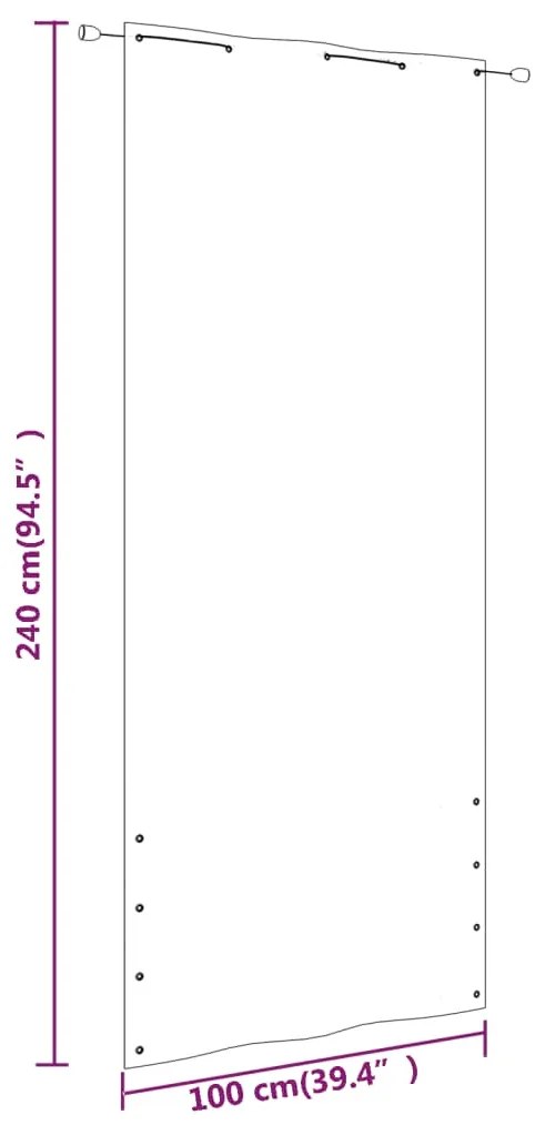 Διαχωριστικό Βεράντας Τερακότα 100 x 240 εκ. Ύφασμα Oxford - Καφέ